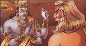 Rishi bhrigu and Bhagavan Vishnu.png