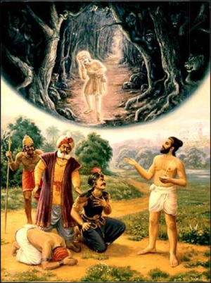 Bharata born as a Brahmin teaches the king about life and death.png