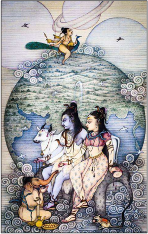 A painting of race between Ganesha and Karttikeya.png