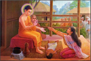 Gautama Buddha and Kisa Gautami.png