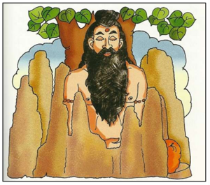Ratnakara doing Tapasya.png